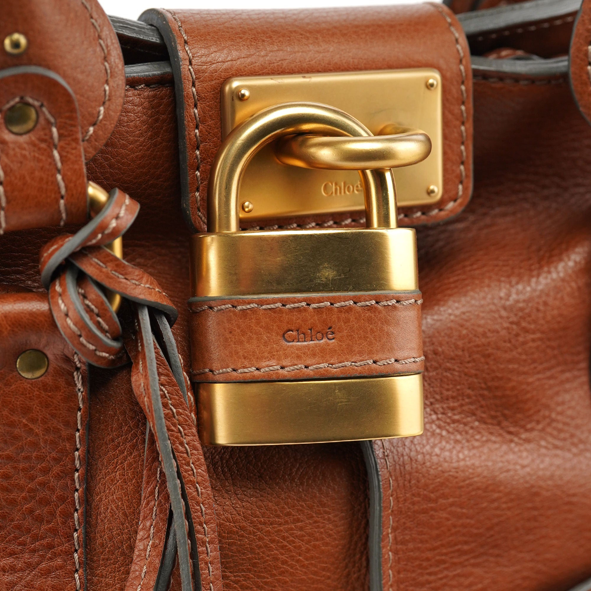 Chloé Brown Leather Paddington Tote Bag