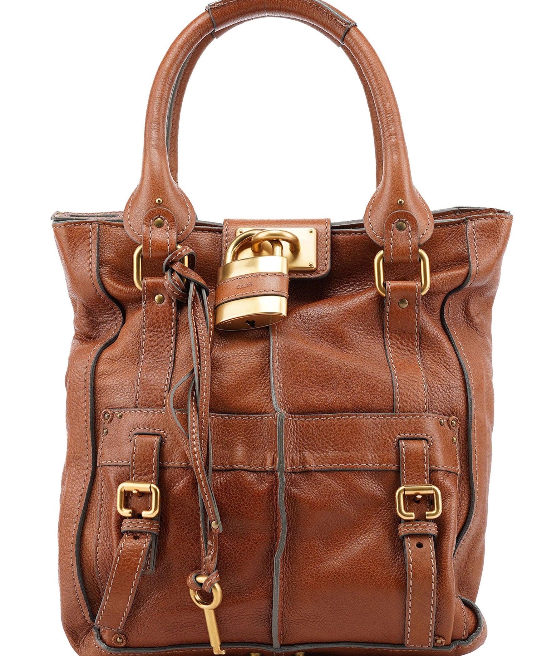 Chloé Brown Leather Paddington Tote Bag