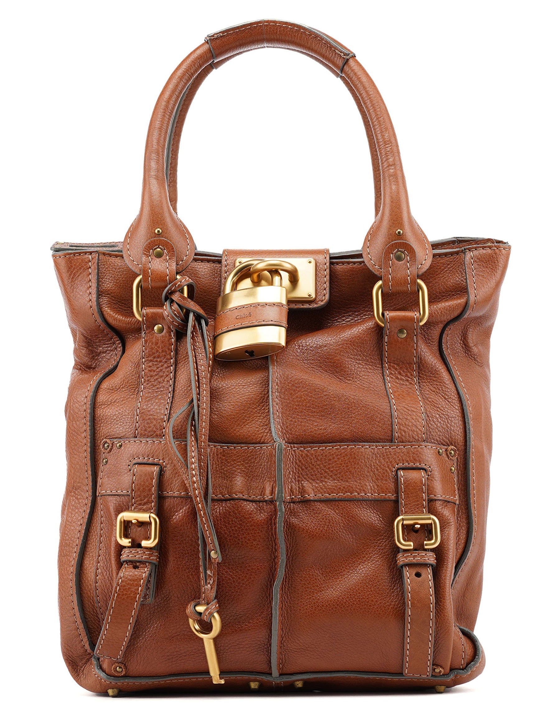 Chloé Brown Leather Paddington Tote Bag