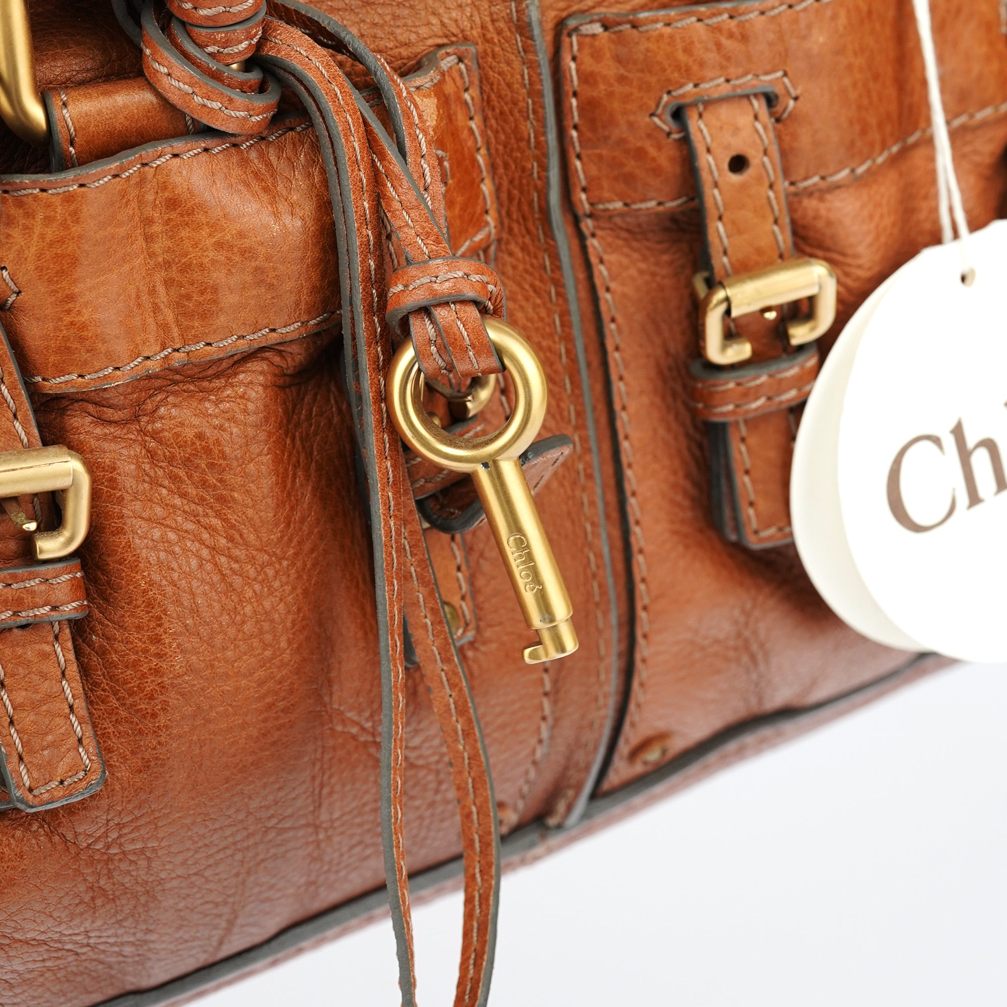 Chloé Brown Leather Paddington Tote Bag
