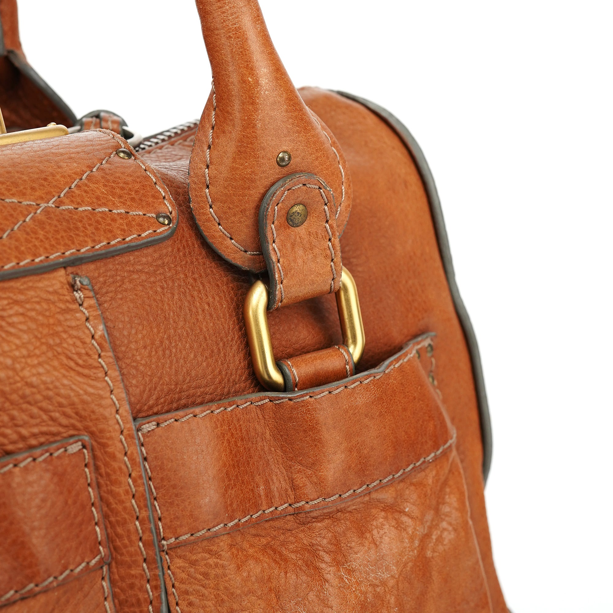 Chloé Brown Leather Paddington Tote Bag