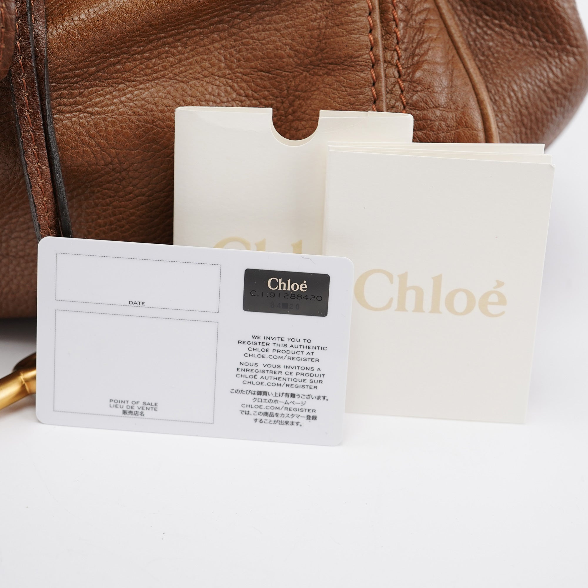 Chloé Sac cabas Paddington en cuir marron