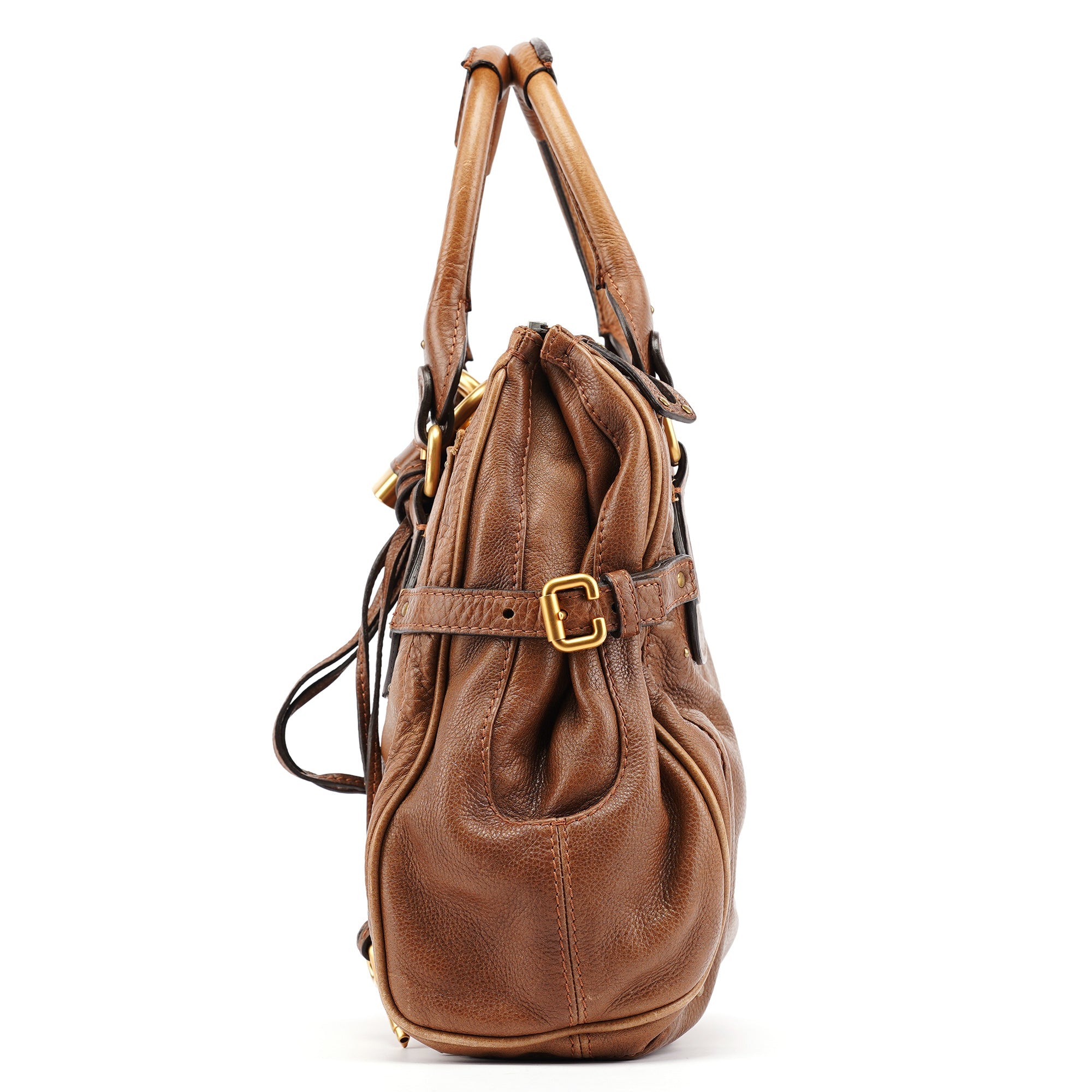 Chloé Sac cabas Paddington en cuir marron