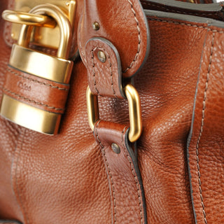 Chloe Brown Leather Paddington Tote Bag
