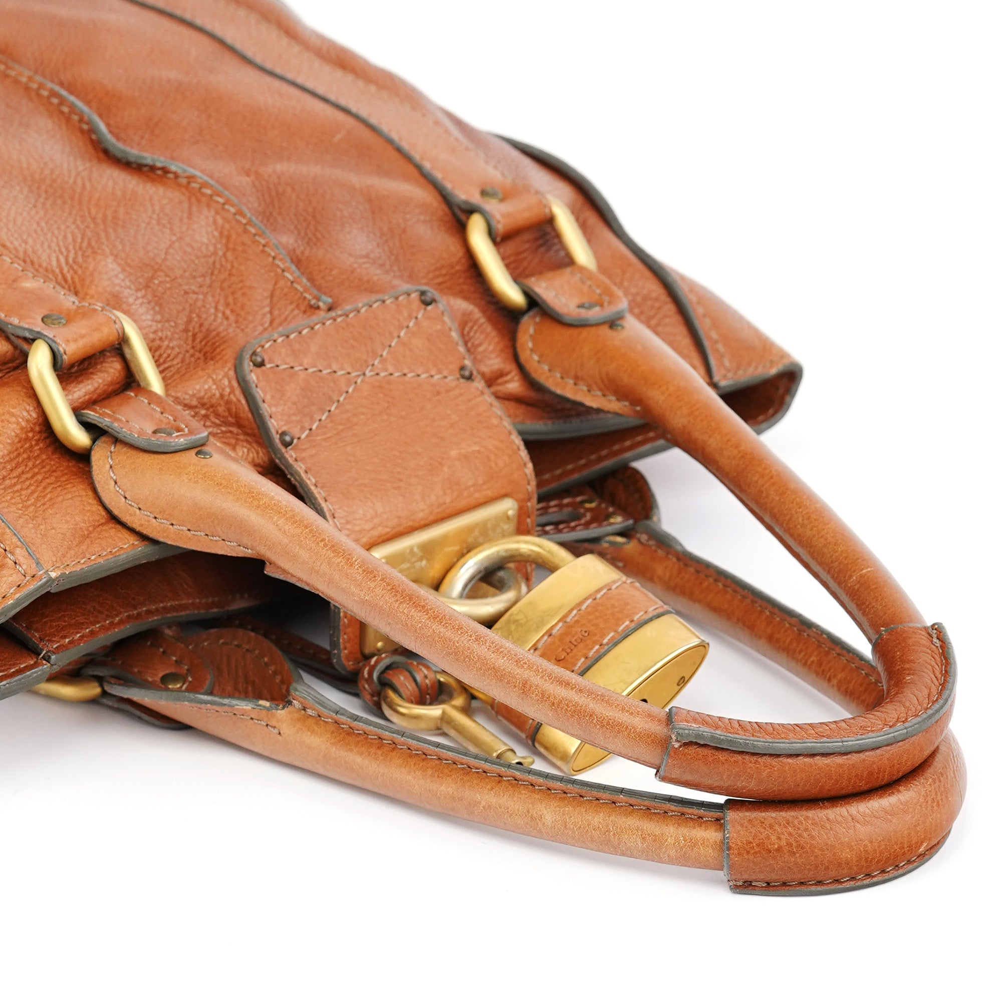 Chloé Paddington Tote Bag aus braunem Leder