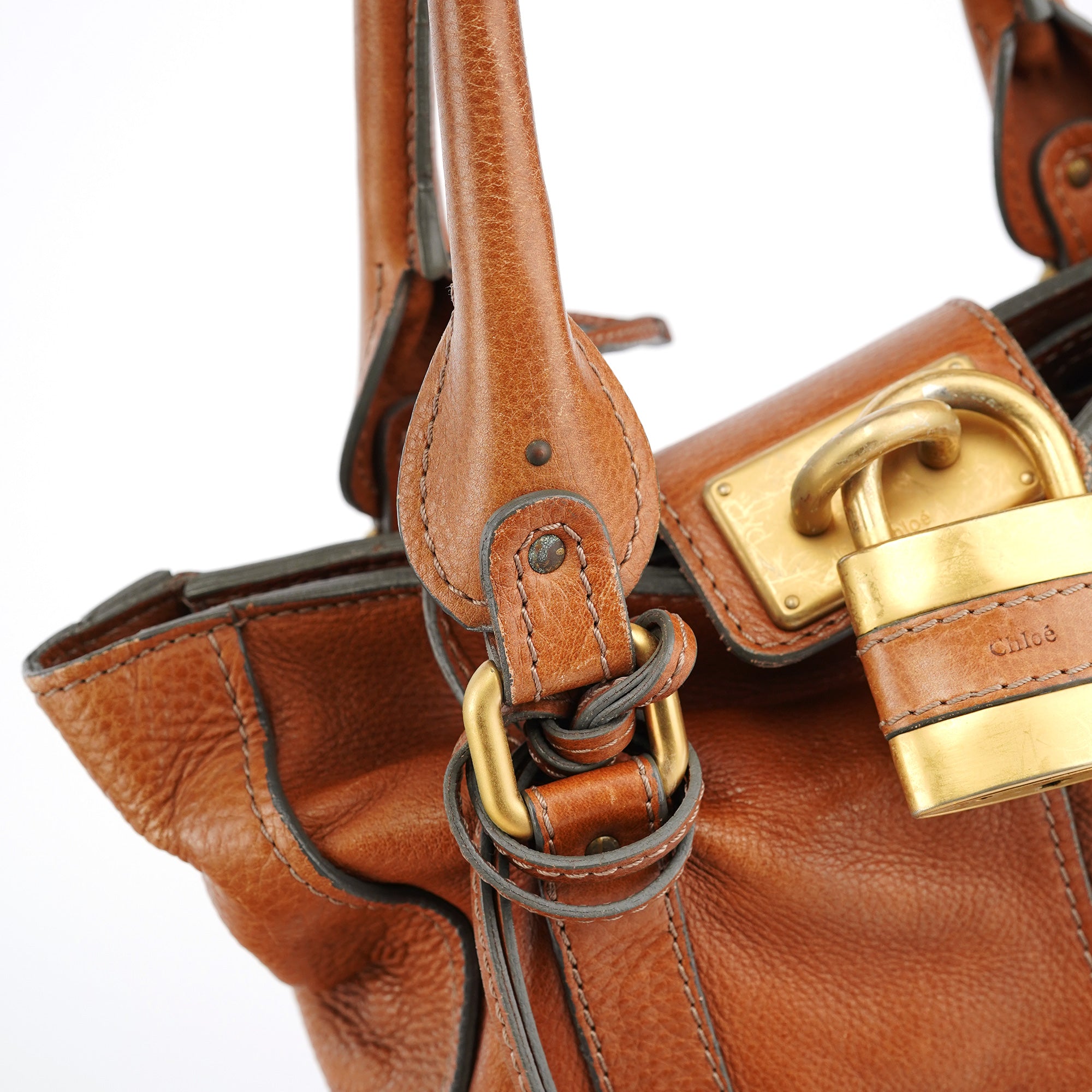 Chloé Paddington Tote Bag aus braunem Leder