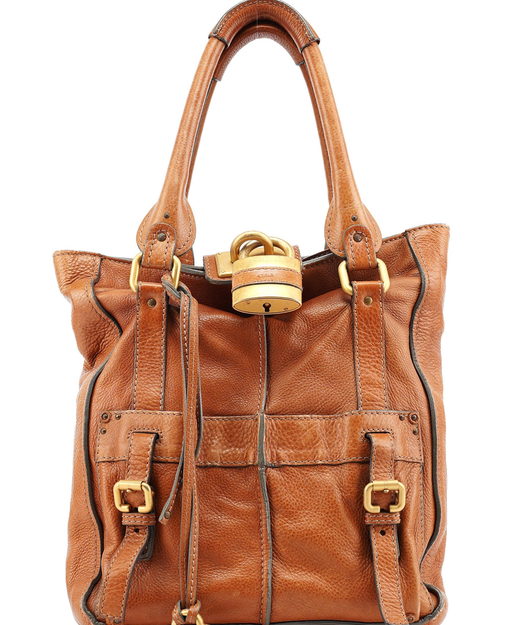 Chloe Brown Leather Paddington Tote Bag