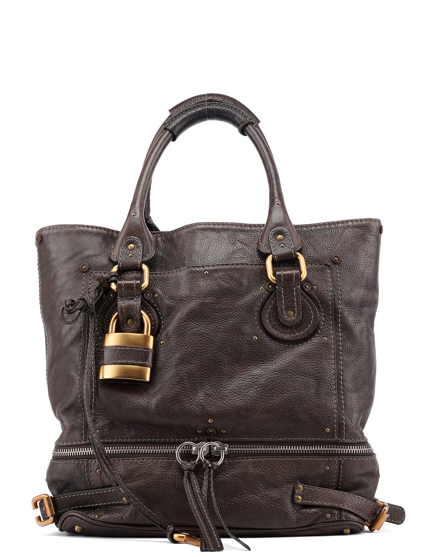 Chloé Brown Leather Paddington Tote Bag