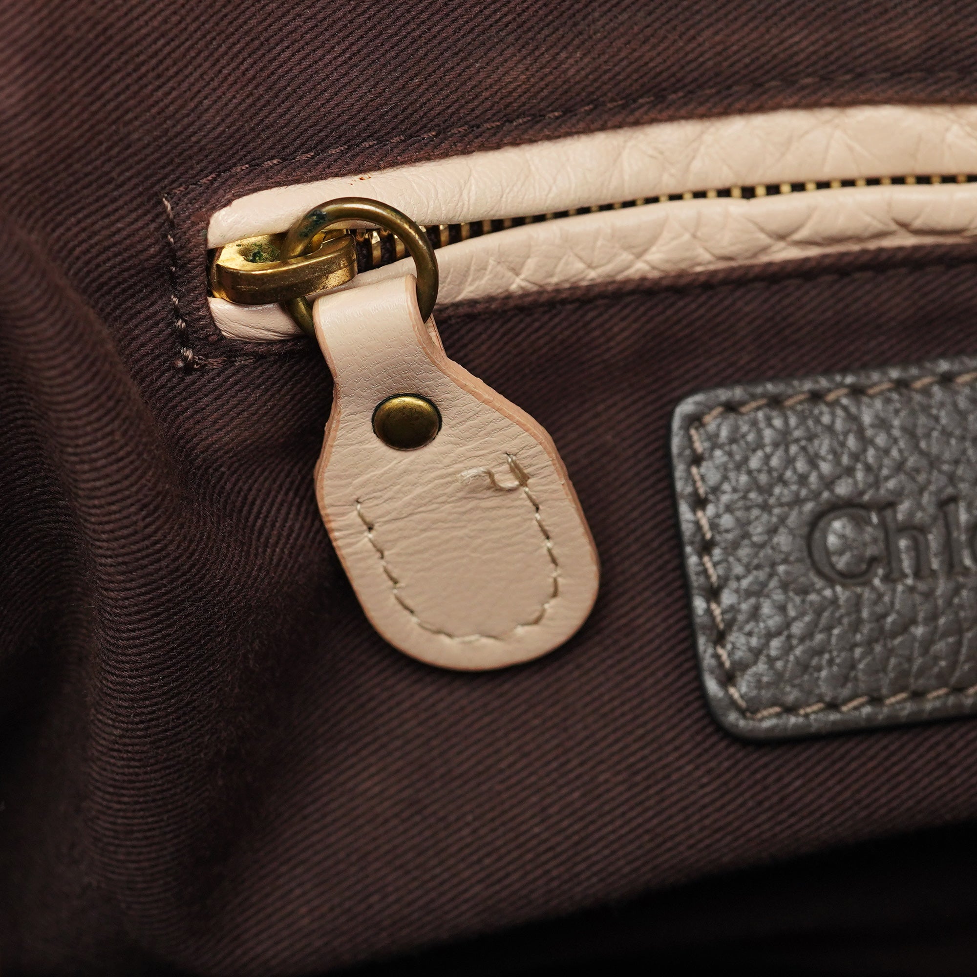 Chloé Paraty 2-Way Tasche aus braunem Leder
