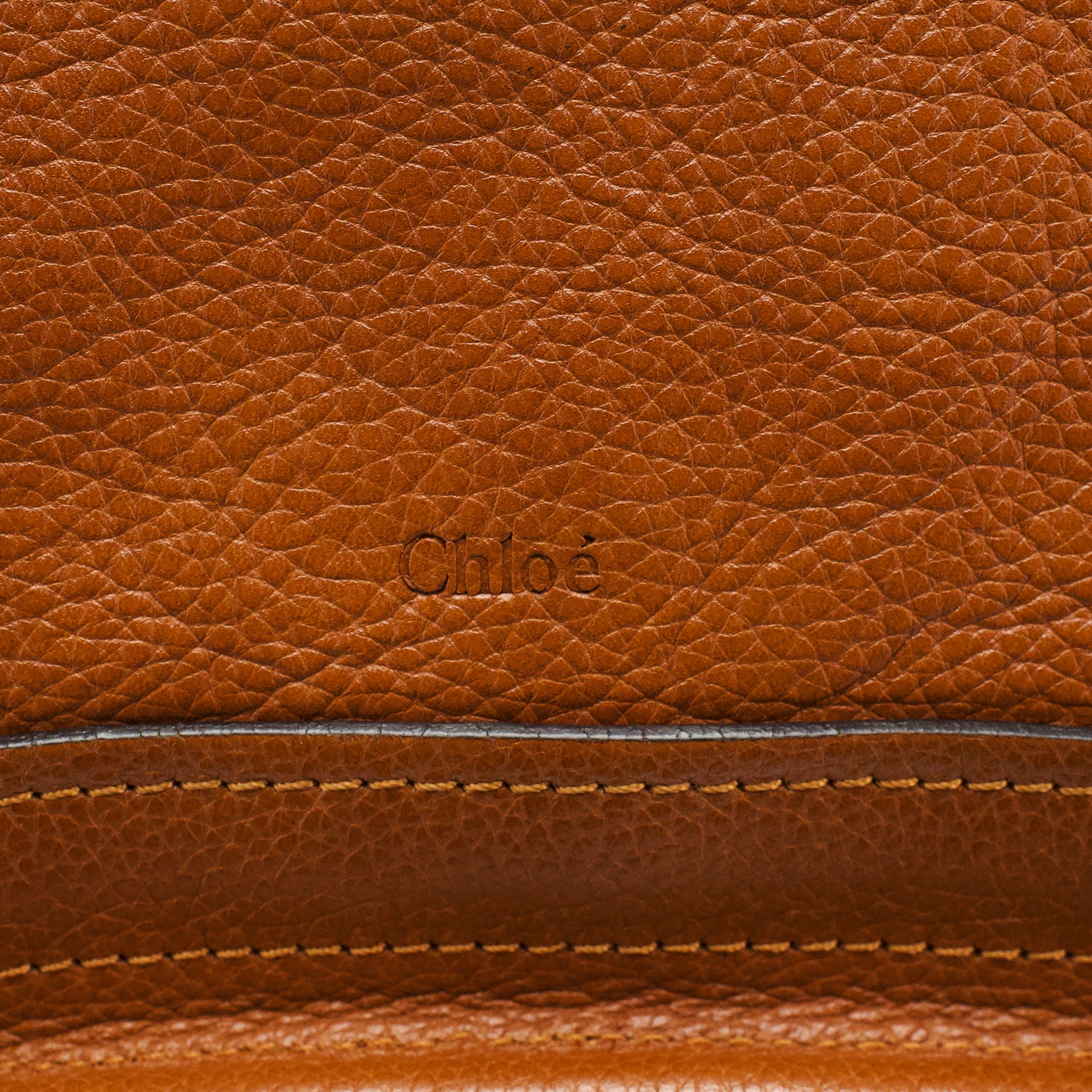 Chloé Paraty 2-Way Tasche aus braunem Leder