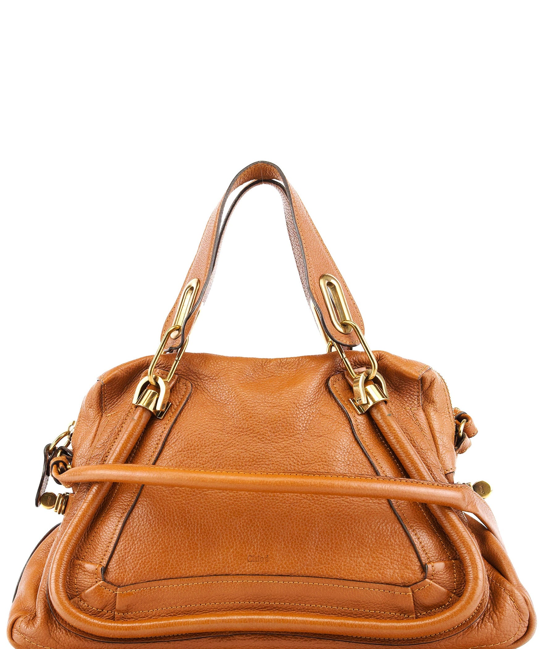 Chloe Brown Leather Paraty 2-Way Bag