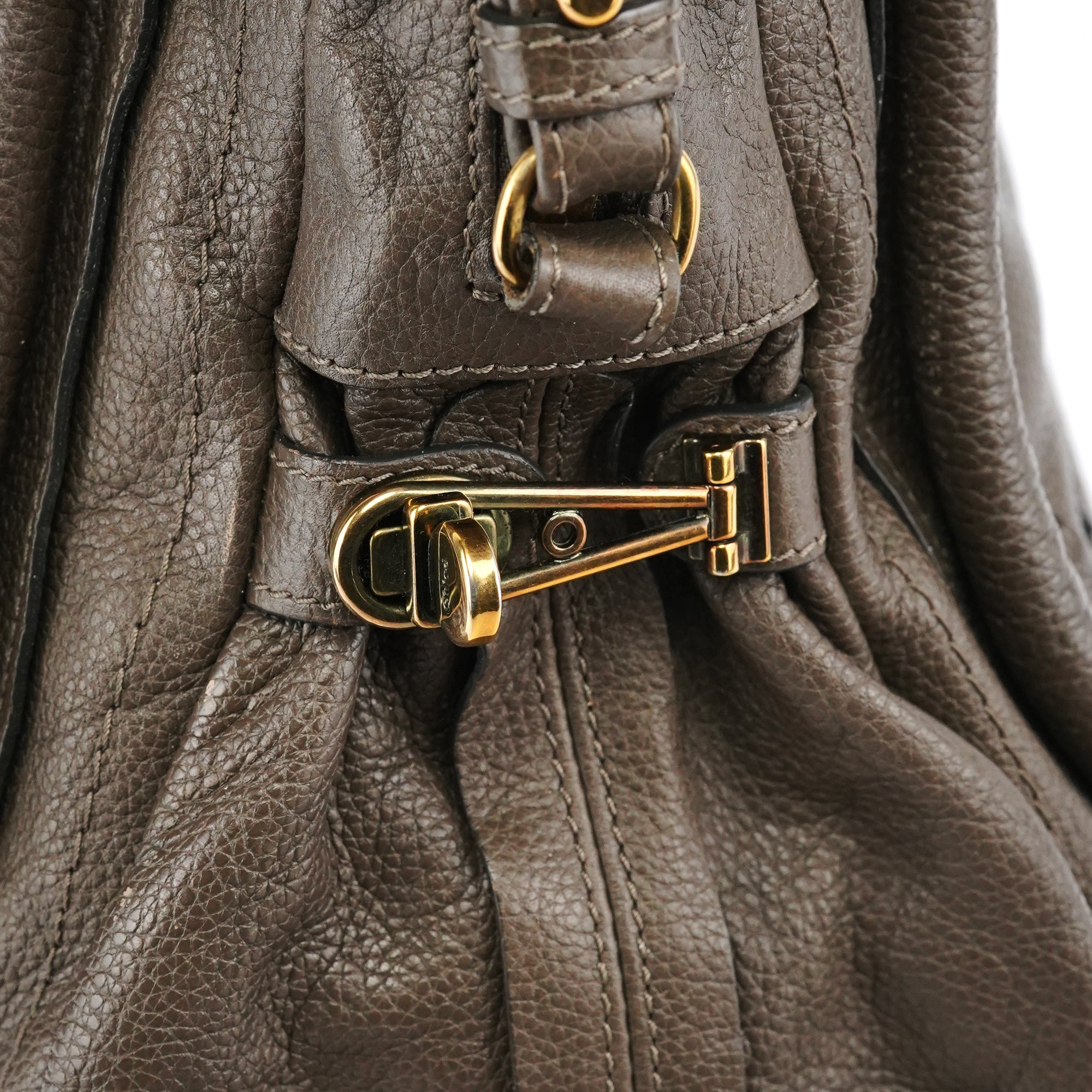 Chloe Brown Leather Paraty 2-Way Bag
