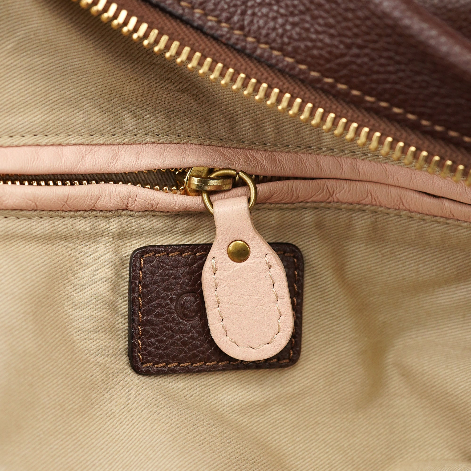Chloé Brown Leather Paraty 2-Way Shoulder Bag
