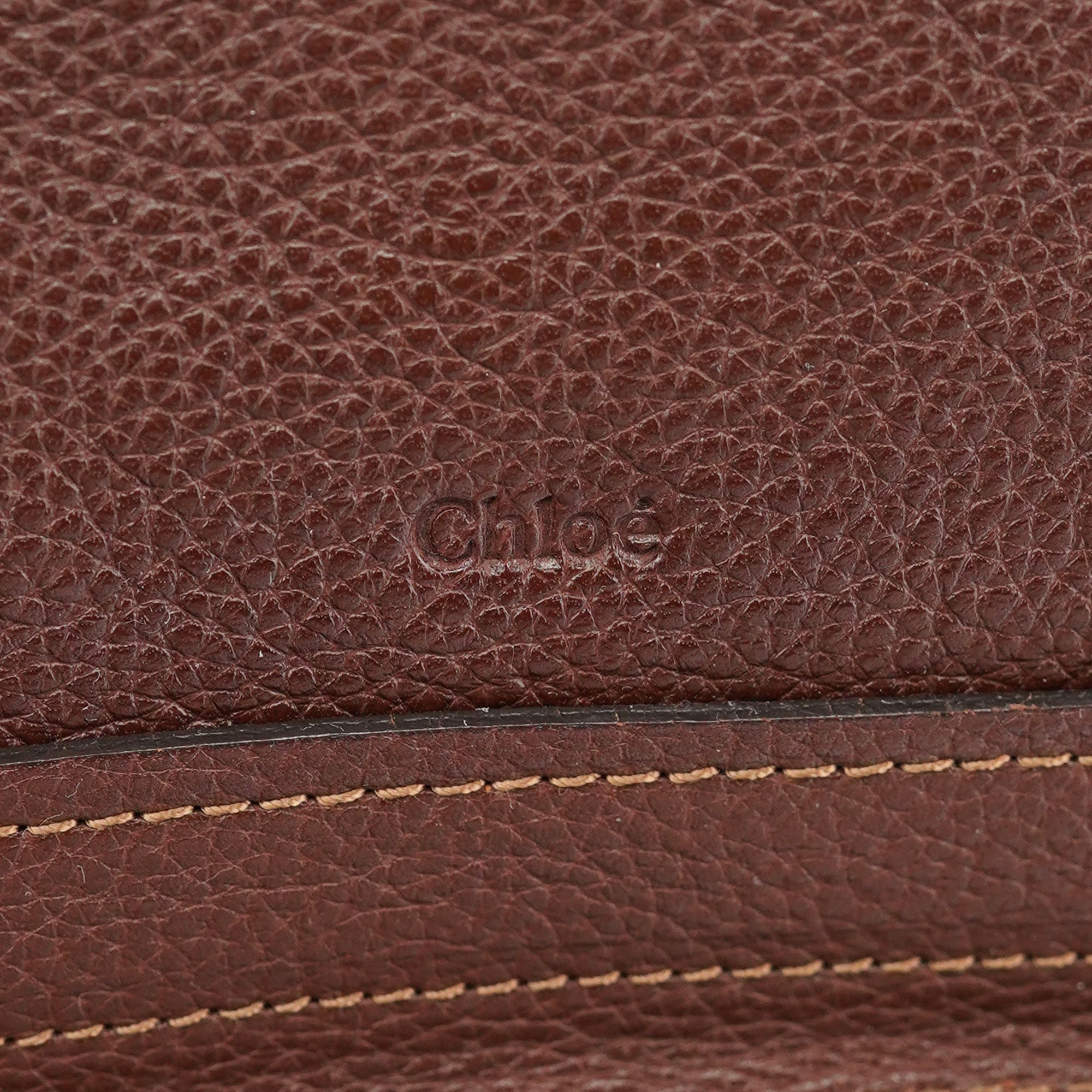 Chloé Brown Leather Paraty 2-Way Shoulder Bag