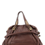 Chloé Brown Leather Paraty 2-Way Shoulder Bag
