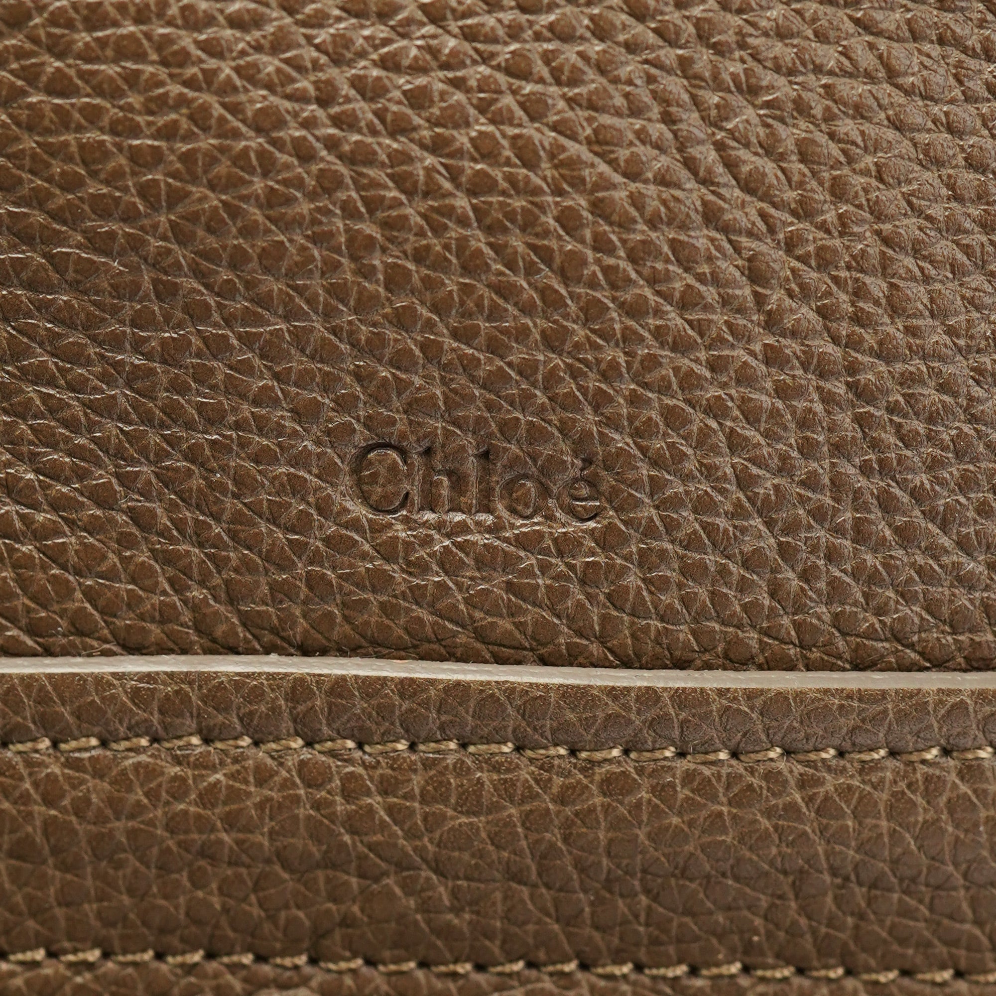 Chloé Sac deux portés Paraty en cuir marron