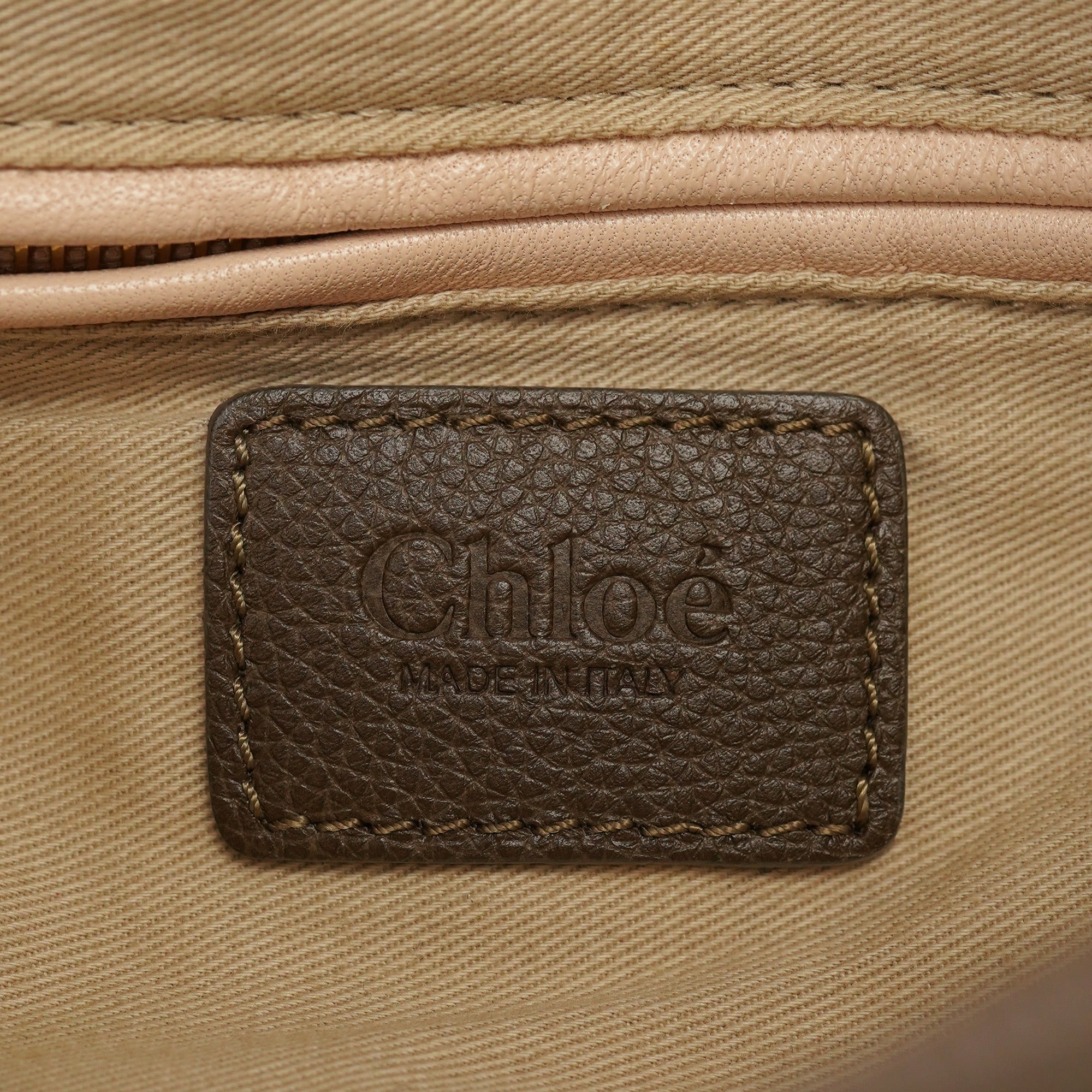 Chloé Sac deux portés Paraty en cuir marron