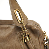 Chloé Sac deux portés Paraty en cuir marron