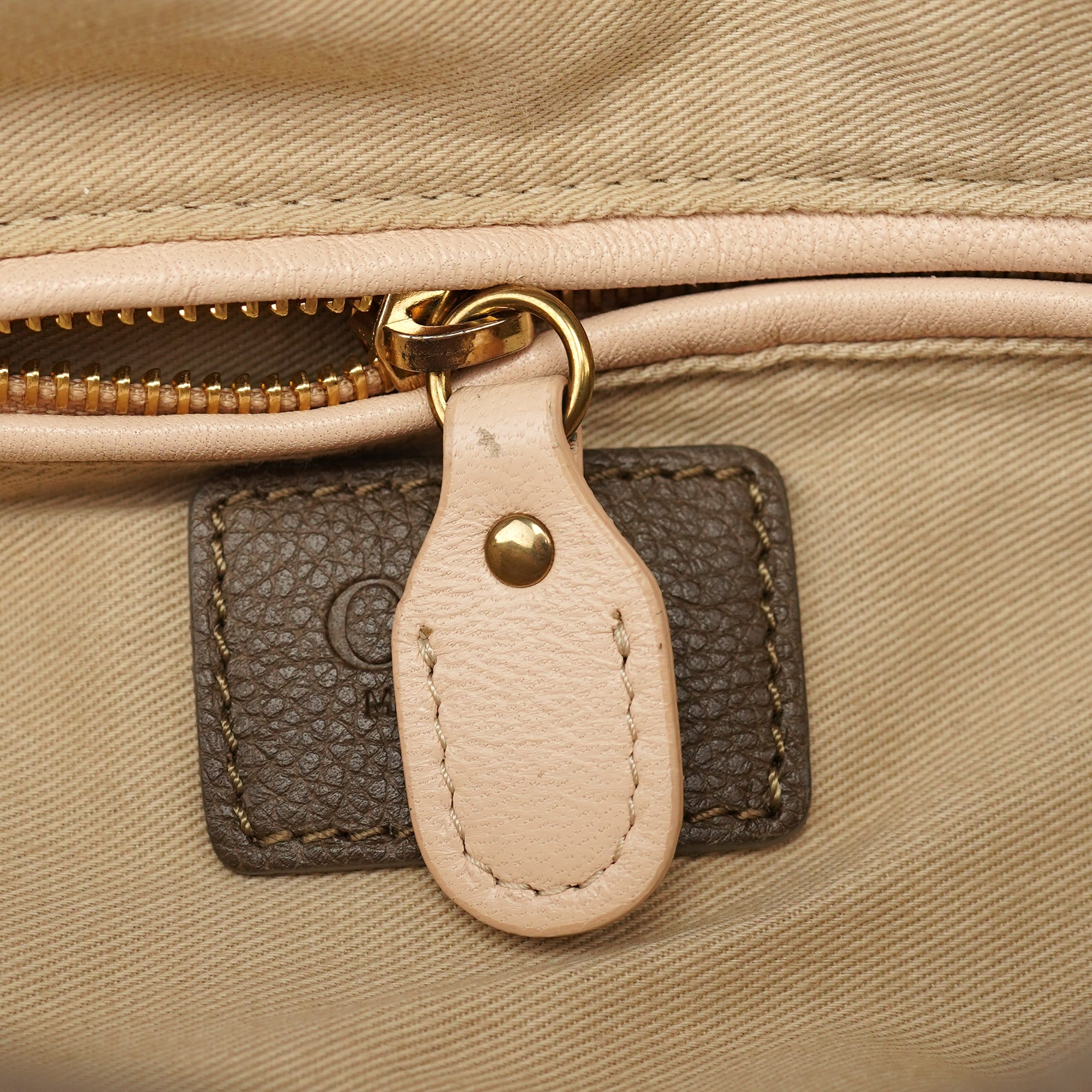 Chloé Sac deux portés Paraty en cuir marron