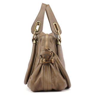 Chloé Brown Leather Paraty 2-Way Shoulder Bag