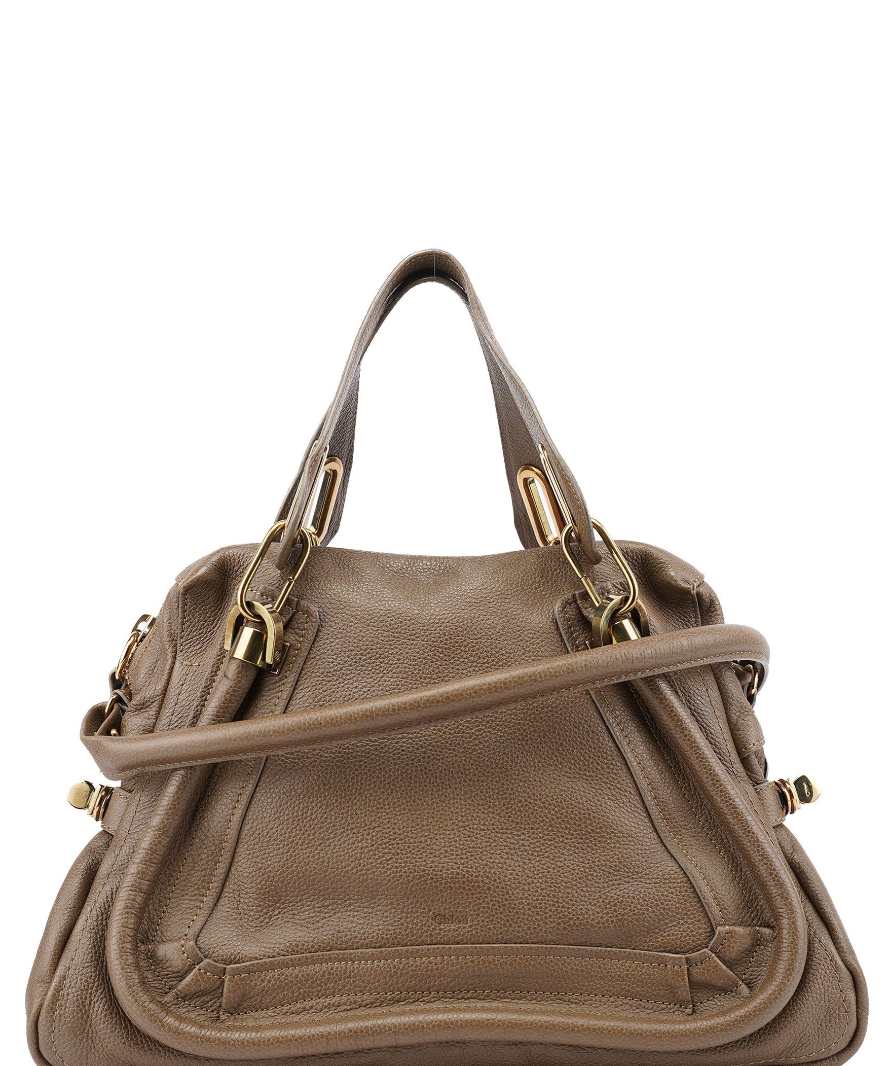 Chloé Brown Leather Paraty 2-Way Shoulder Bag