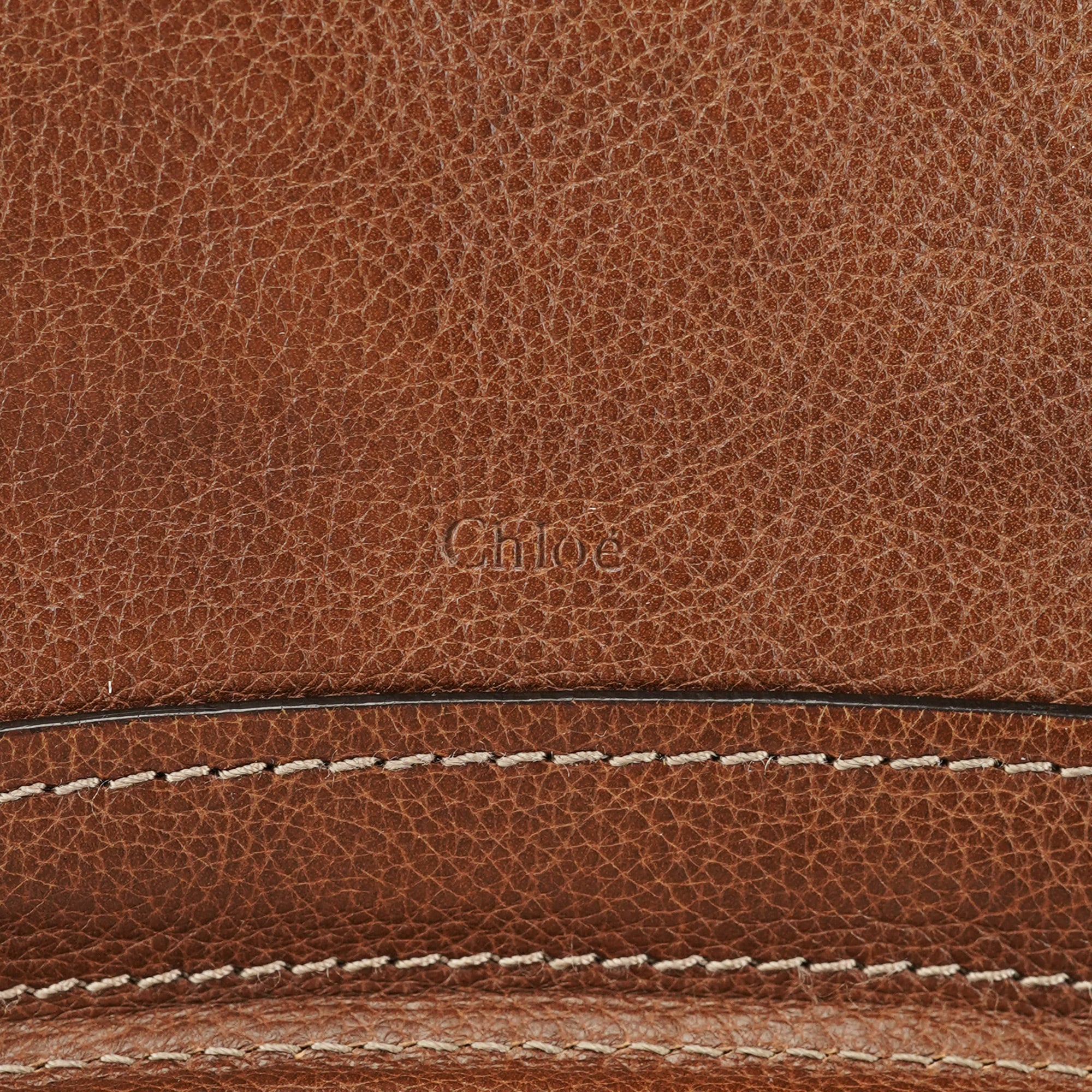 Chloé Paraty 2-Way Schultertasche aus braunem Leder