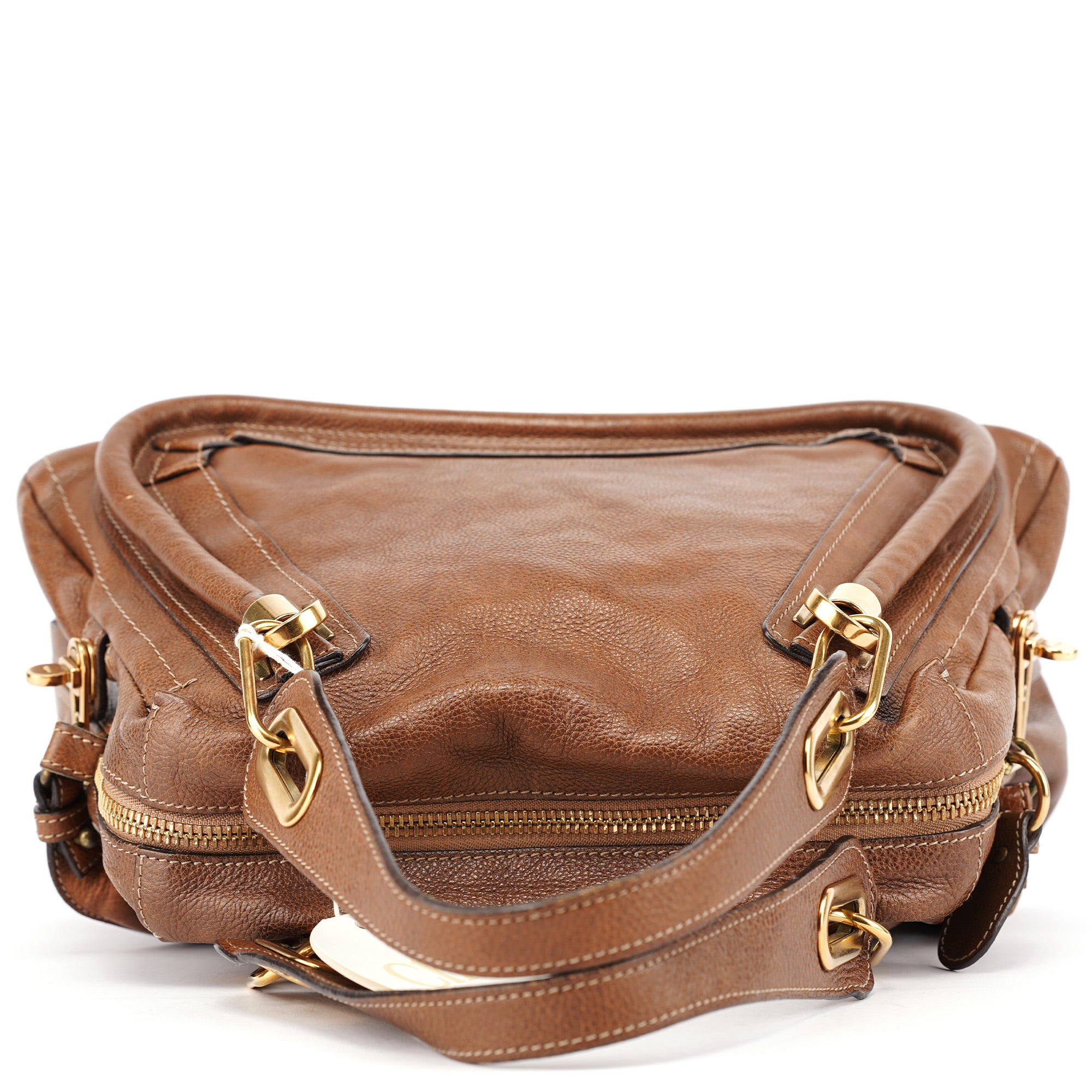 Chloé Paraty 2-Way Schultertasche aus braunem Leder