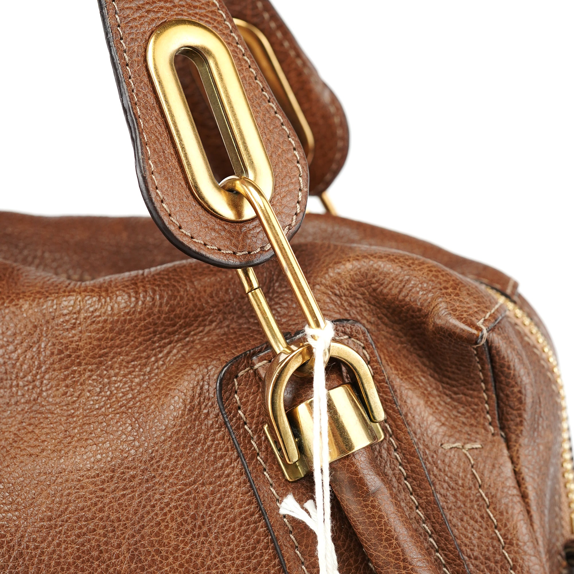 Chloé Paraty 2-Way Schultertasche aus braunem Leder