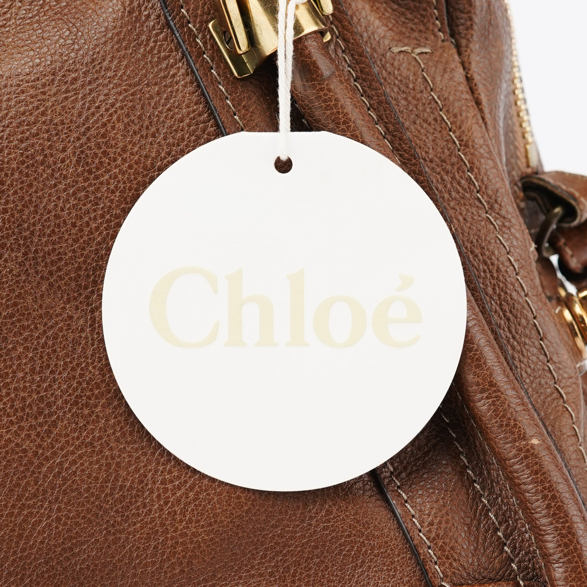 Chloé Paraty 2-Way Schultertasche aus braunem Leder
