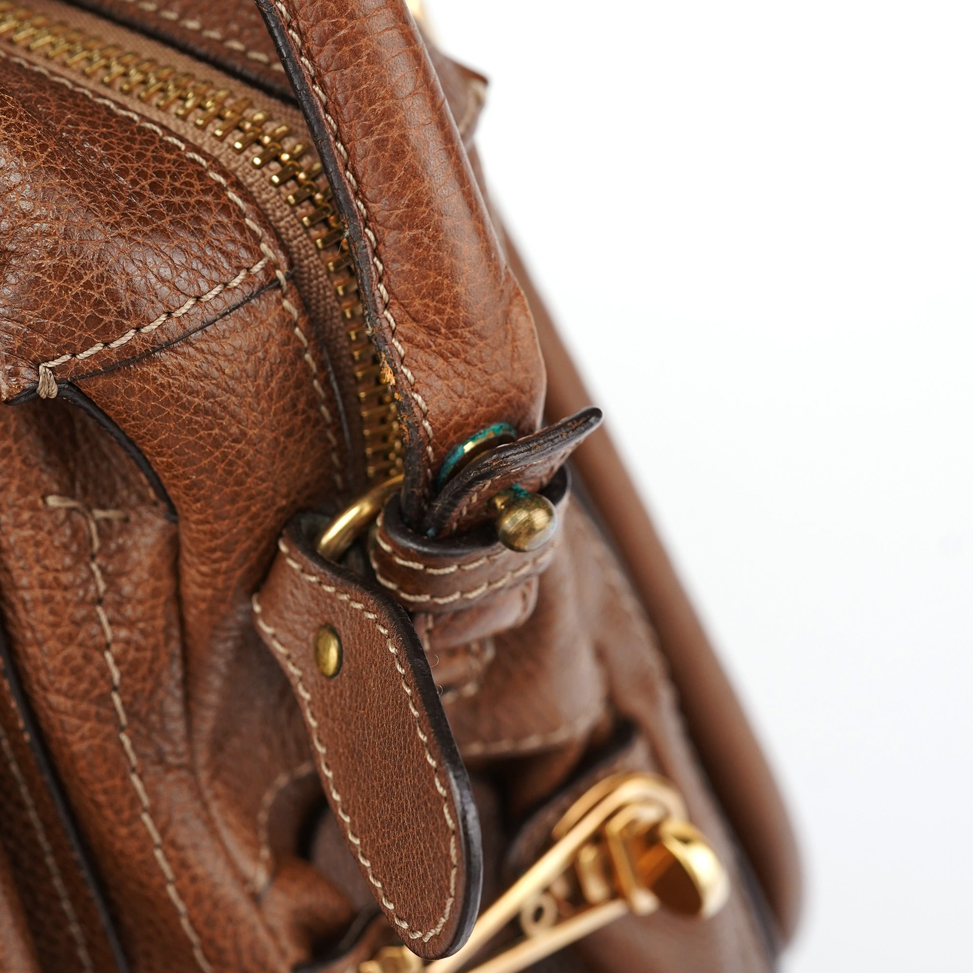 Chloé Paraty 2-Way Schultertasche aus braunem Leder