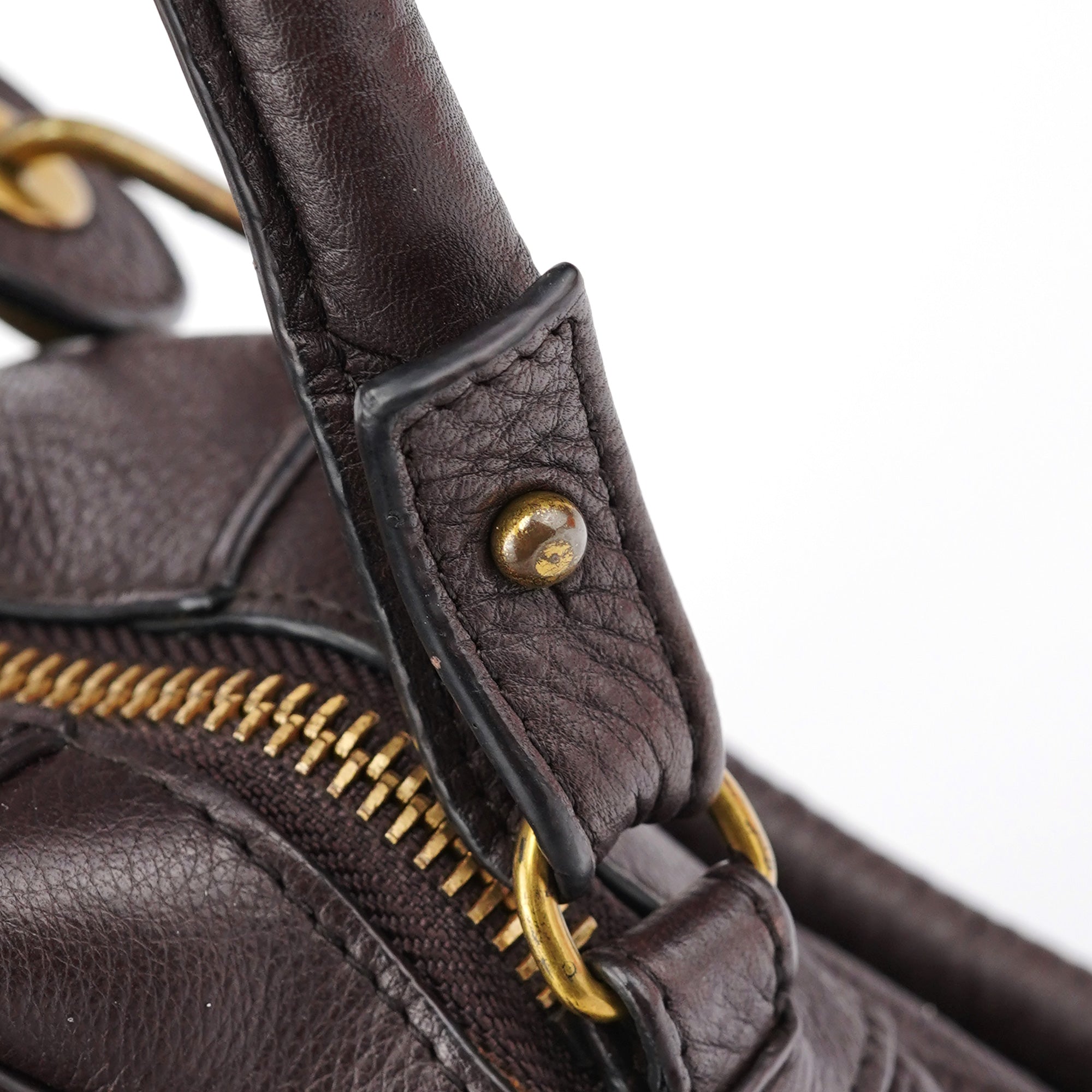 Chloé Brown Leather Paraty 2-Way Shoulder Bag
