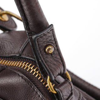 Chloé Brown Leather Paraty 2-Way Shoulder Bag