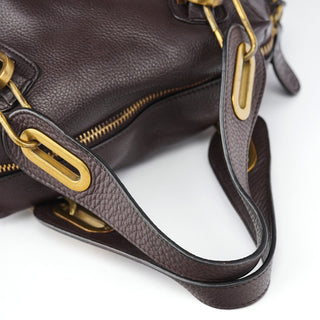 Chloé Brown Leather Paraty 2-Way Shoulder Bag