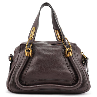 Chloé Brown Leather Paraty 2-Way Shoulder Bag