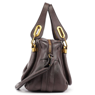 Chloé Brown Leather Paraty 2-Way Shoulder Bag
