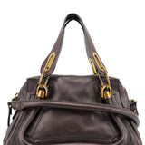 Chloé Brown Leather Paraty 2-Way Shoulder Bag