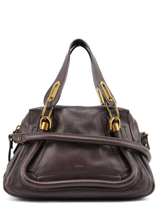 Chloé Brown Leather Paraty 2-Way Shoulder Bag