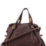 Chloé Brown Leather Paraty 2-Way Shoulder Bag
