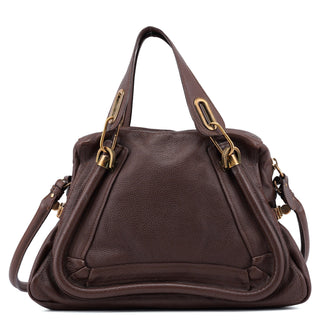 Chloé Brown Leather Paraty 2-Way Shoulder Bag