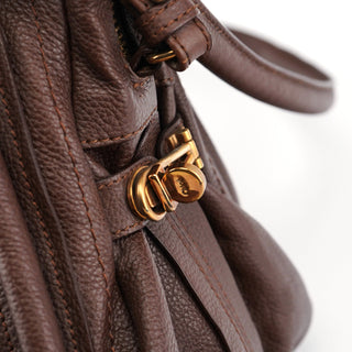 Chloé Brown Leather Paraty 2-Way Shoulder Bag