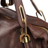 Chloé Brown Leather Paraty 2-Way Shoulder Bag