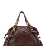 Chloé Brown Leather Paraty 2-Way Shoulder Bag