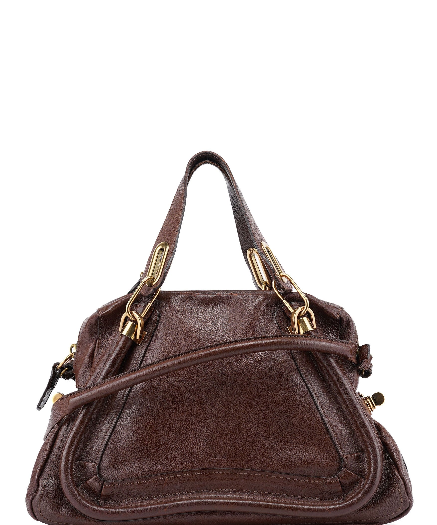 Chloé Brown Leather Paraty 2-Way Shoulder Bag