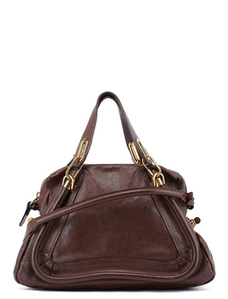 Chloé Brown Leather Paraty 2-Way Shoulder Bag