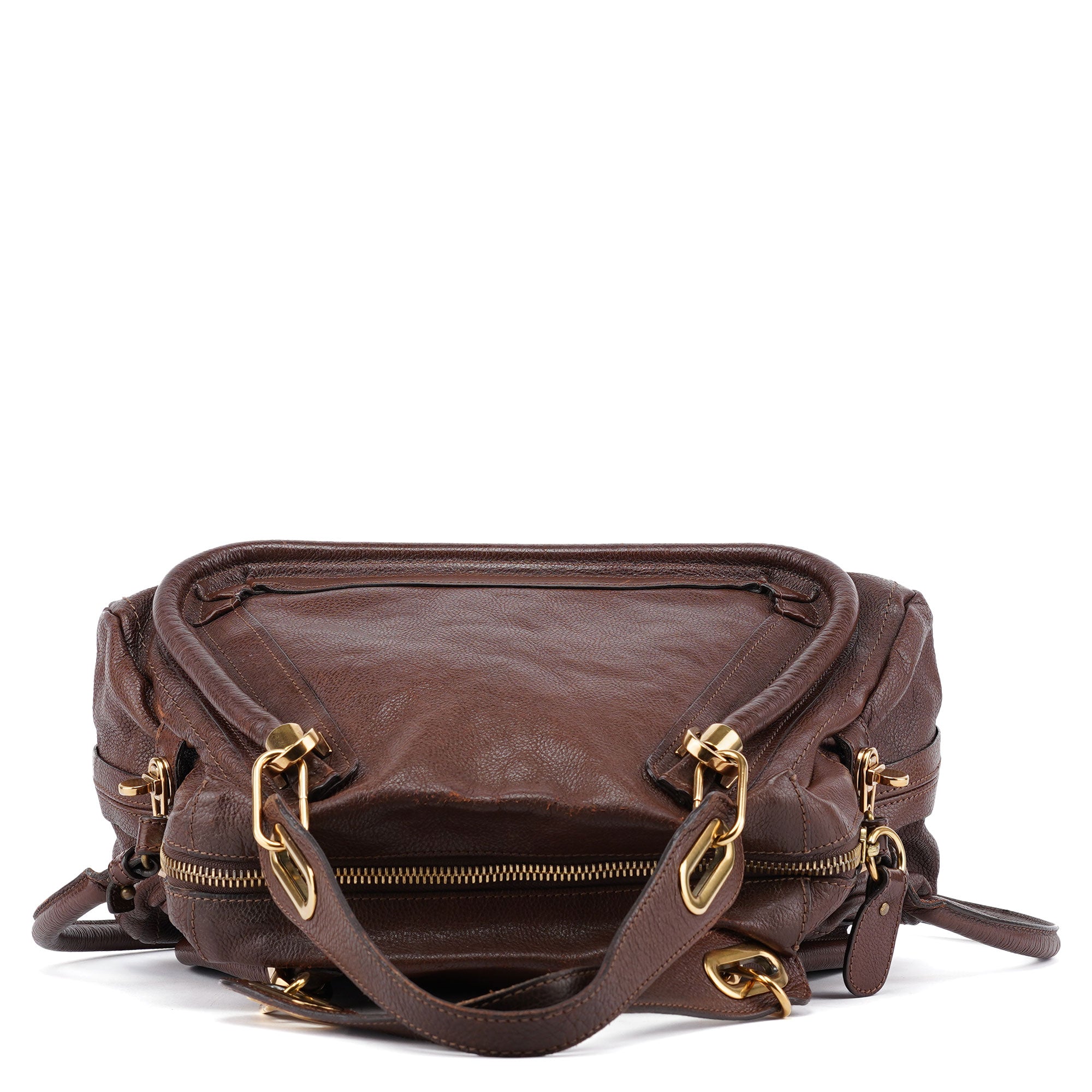 Chloé Brown Leather Paraty 2-Way Shoulder Bag