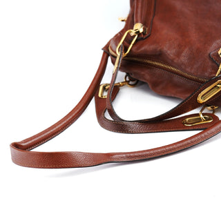 Chloé Brown Leather Paraty 2-Way Shoulder Bag