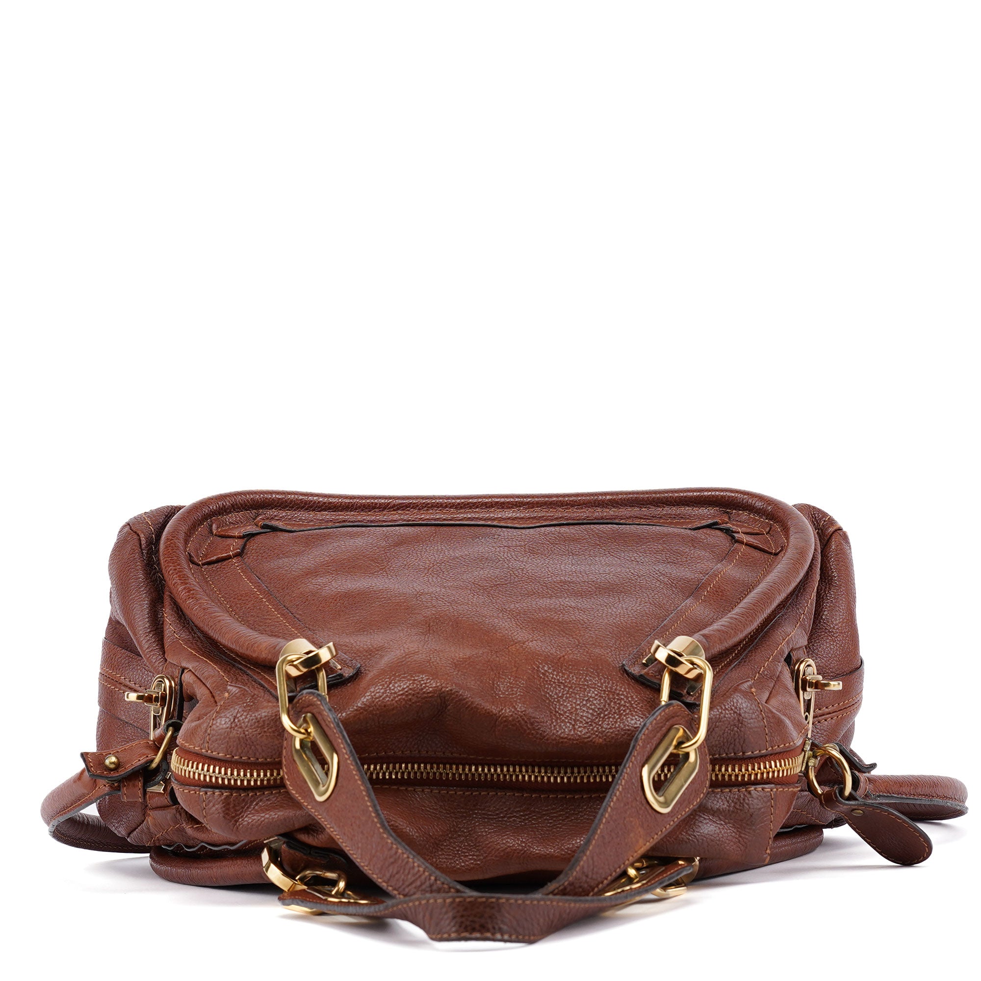 Chloé Brown Leather Paraty 2-Way Shoulder Bag