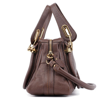 Chloé Brown Leather Paraty 2-Way Shoulder Bag