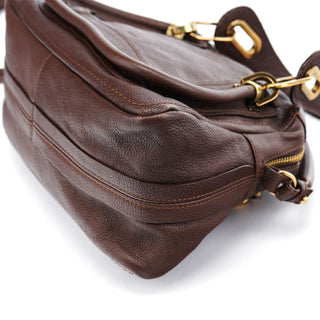 Chloé Brown Leather Paraty 2-Way Shoulder Bag