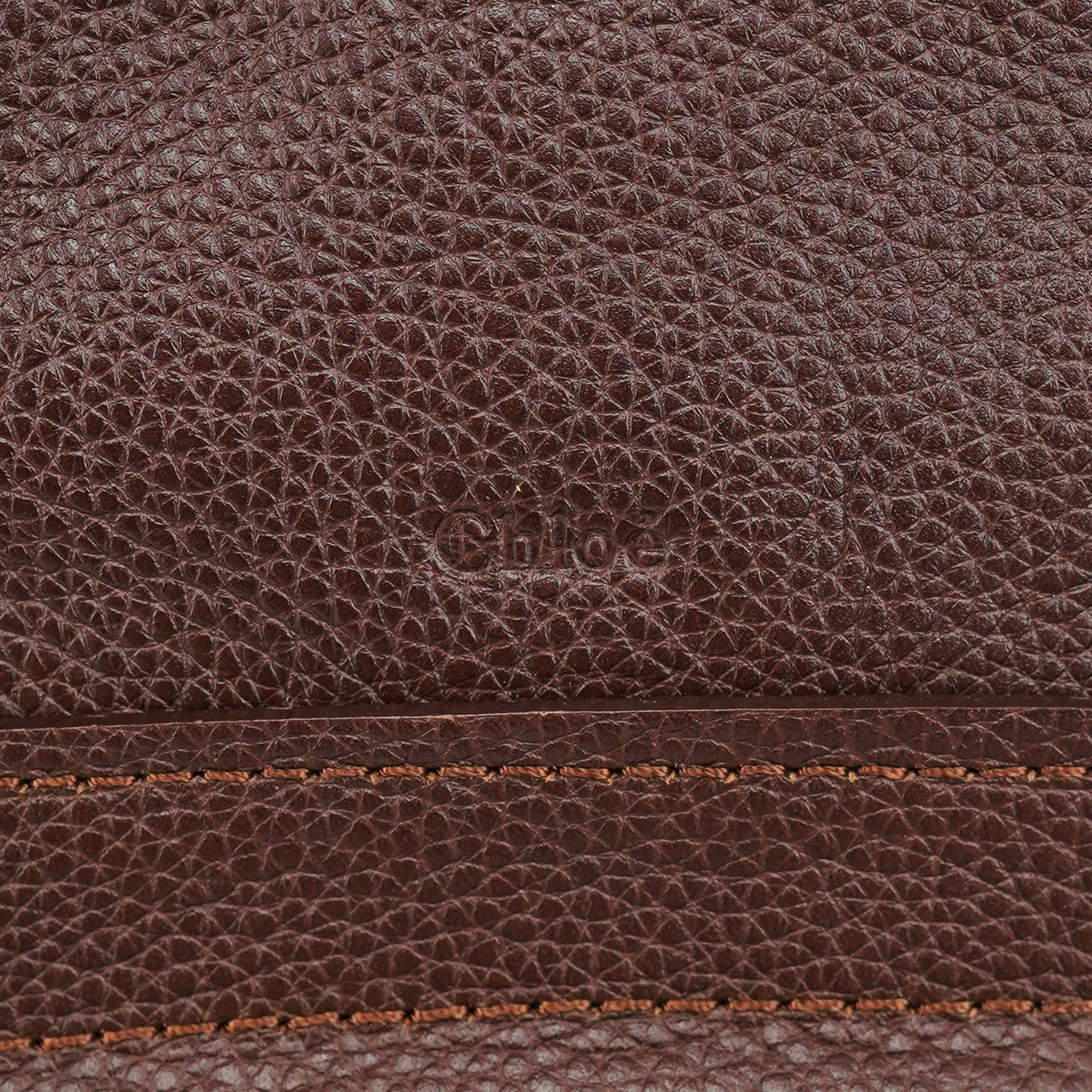 Chloé Sac deux portés Paraty en cuir marron